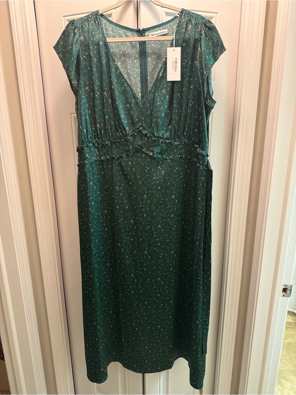 NWT Reformation 100% Silk Floral Midi Dress